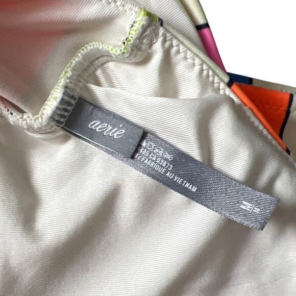 Aerie Striped Rainbow Bikini Set 2 Piece Swimsuit Medium M EUC - Picture 3 of 7